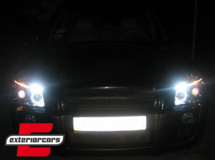 Prednja svjetla Angel Eyes dizajn (chrome) / Hyundai Tucson (2004-2010), LPHU01