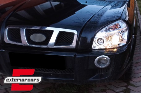 Prednja svjetla Angel Eyes dizajn (chrome) / Hyundai Tucson (2004-2010), LPHU01