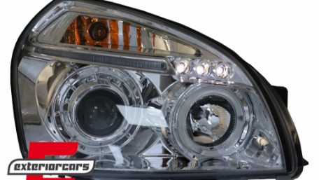 Prednja svjetla Angel Eyes dizajn (chrome) / Hyundai Tucson (2004-2010), LPHU01