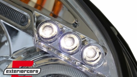 Prednja svjetla Angel Eyes dizajn (chrome) / Hyundai Tucson (2004-2010), LPHU01
