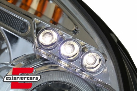 Prednja svjetla Angel Eyes dizajn (chrome) / Hyundai Tucson (2004-2010), LPHU01