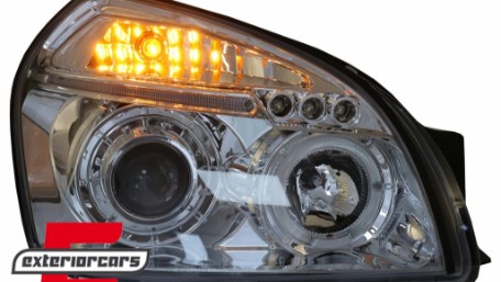 Prednja svjetla Angel Eyes dizajn (chrome) / Hyundai Tucson (2004-2010), LPHU01