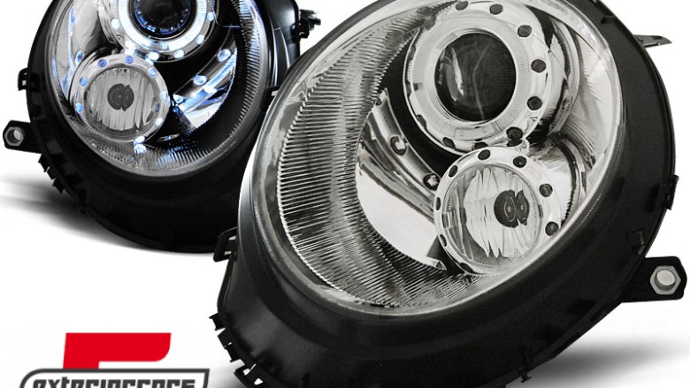Prednja svjetla Angel Eyes dizajn (chrome) / Mini Cooper R56 Clubman R55 Cabrio R57 (2006-2014), LPMC05