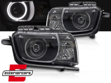 Prednja svjetla Angel Eyes dizajn (crna) / CHEVROLET CAMARO (2009-2013), LPCT20