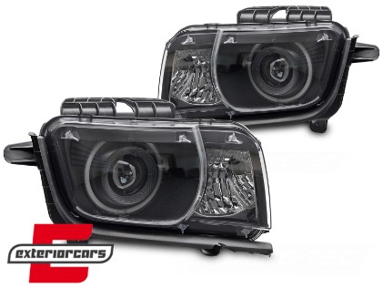 Prednja svjetla Angel Eyes dizajn (crna) / CHEVROLET CAMARO (2009-2013), LPCT20