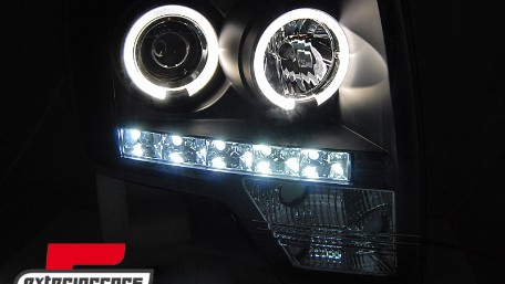 Prednja svjetla Angel Eyes dizajn (crna) / FORD F150 MK12 (2008-2014), LPFO86