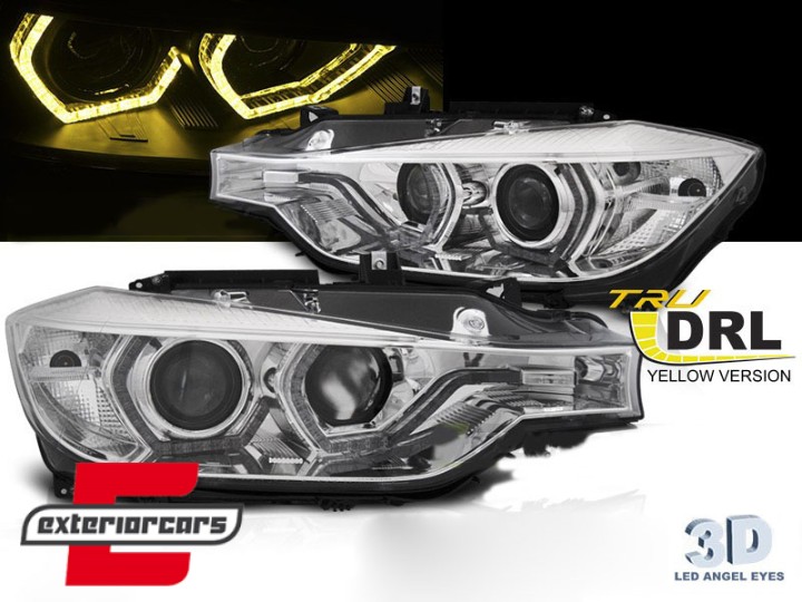 Prednja svjetla Angel Eyes LED DRL (chrome) / BMW serije 3 F30 F31 limuzina karavan (10.2011-05.2015), LPBMR1