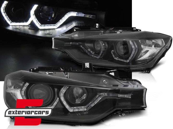 Prednja svjetla Angel Eyes LED DRL (crna) / BMW serije 3 F30 F31 limuzina karavan (10.2011-05.2015), LPBMI8