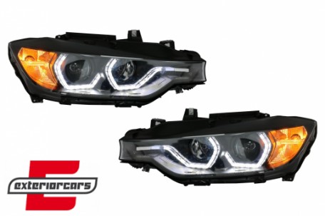 Prednja svjetla Angel Eyes LED DRL (crna) / BMW serije 3 F30 F31 limuzina karavan (10.2011-05.2015), LPBMI8
