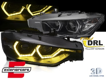 Prednja svjetla Angel Eyes LED DRL (crna) / BMW serije 3 F30 F31 limuzina karavan (10.2011-05.2015), LPBMR2