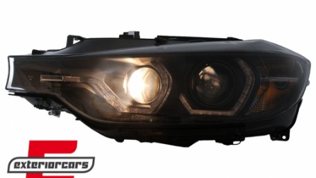Prednja svjetla Angel Eyes LED DRL (crna) / BMW serije 3 F30 F31 limuzina karavan (10.2011-05.2015), LPBMR2