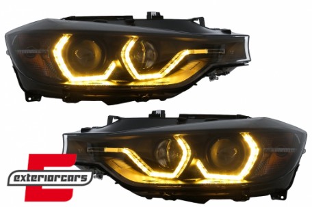 Prednja svjetla Angel Eyes LED DRL (crna) / BMW serije 3 F30 F31 limuzina karavan (10.2011-05.2015), LPBMR2