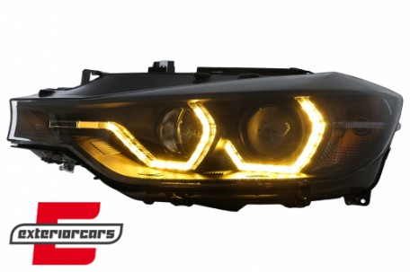 Prednja svjetla Angel Eyes LED DRL (crna) / BMW serije 3 F30 F31 limuzina karavan (10.2011-05.2015), LPBMR2