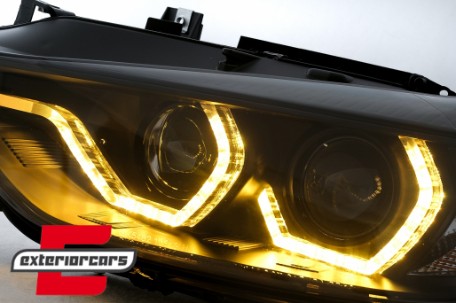 Prednja svjetla Angel Eyes LED DRL (crna) / BMW serije 3 F30 F31 limuzina karavan (10.2011-05.2015), LPBMR2