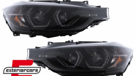 Prednja svjetla Angel Eyes LED DRL (crna) / BMW serije 3 F30 F31 limuzina karavan (10.2011-05.2015), LPBMR2