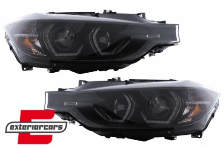 Prednja svjetla Angel Eyes LED DRL (crna) / BMW serije 3 F30 F31 limuzina karavan (10.2011-05.2015), LPBMR2