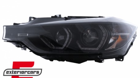 Prednja svjetla Angel Eyes LED DRL (crna) / BMW serije 3 F30 F31 limuzina karavan (10.2011-05.2015), LPBMR2