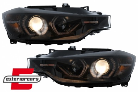Prednja svjetla Angel Eyes LED DRL (crna) / BMW serije 3 F30 F31 limuzina karavan (10.2011-05.2015), LPBMR2
