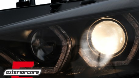 Prednja svjetla Angel Eyes LED DRL (crna) / BMW serije 3 F30 F31 limuzina karavan (10.2011-05.2015), LPBMR2