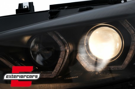 Prednja svjetla Angel Eyes LED DRL (crna) / BMW serije 3 F30 F31 limuzina karavan (10.2011-05.2015), LPBMR2