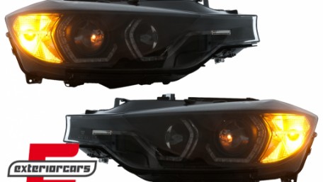 Prednja svjetla Angel Eyes LED DRL (crna) / BMW serije 3 F30 F31 limuzina karavan (10.2011-05.2015), LPBMR2