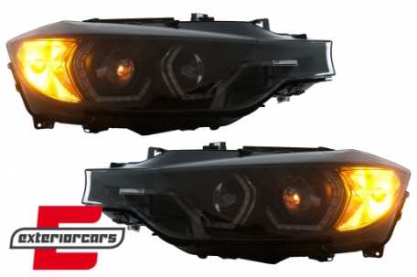 Prednja svjetla Angel Eyes LED DRL (crna) / BMW serije 3 F30 F31 limuzina karavan (10.2011-05.2015), LPBMR2