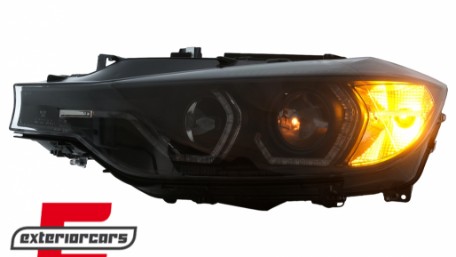 Prednja svjetla Angel Eyes LED DRL (crna) / BMW serije 3 F30 F31 limuzina karavan (10.2011-05.2015), LPBMR2