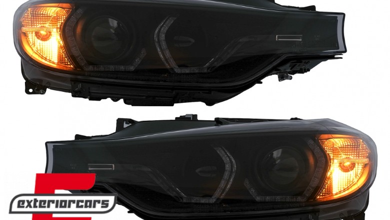 Prednja svjetla Angel Eyes LED DRL Xenon (crna) / BMW serije 3 F30 F31 limuzina karavan (10.2011-05.2015), LPBMM2