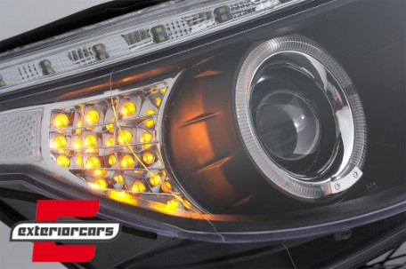 Prednja svjetla Angel Eyes LED žmigavci (crna) / BMW serije 5 E60 E61 (2003-2007), LPBM94
