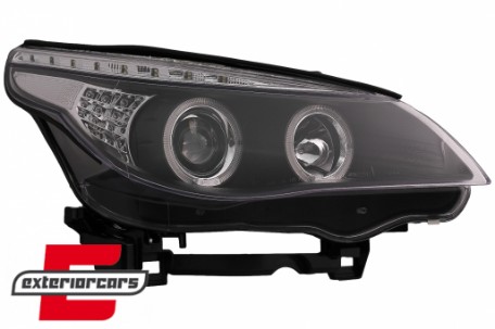 Prednja svjetla Angel Eyes LED žmigavci (crna) / BMW serije 5 E60 E61 (2003-2007), LPBM94