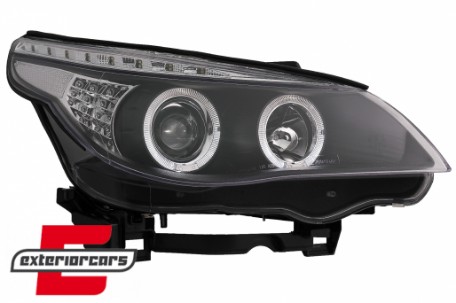 Prednja svjetla Angel Eyes LED žmigavci (crna) / BMW serije 5 E60 E61 (2003-2007), LPBM94