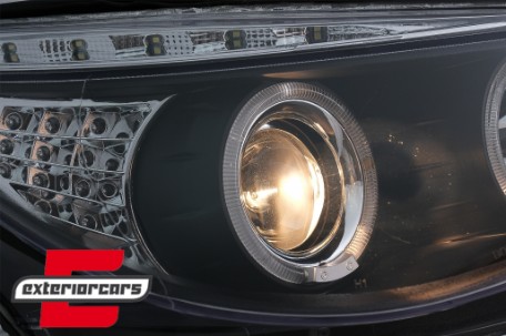 Prednja svjetla Angel Eyes LED žmigavci (crna) / BMW serije 5 E60 E61 (2003-2007), LPBM94