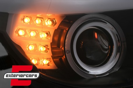 Prednja svjetla Angel Eyes LED žmigavci (crna) / BMW serije 5 E60 E61 (2003-2007), LPBMC1