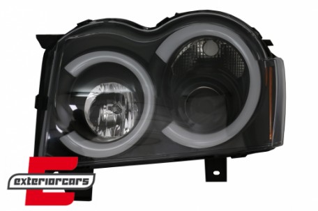 Prednja svjetla Angel Eyes LedBar (crna) / Jeep Grand Cherokee WK (2005-2008), LPCH30