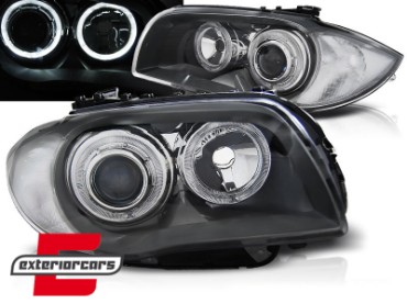 Prednja svjetla Angel Eyes (siva) / BMW serija 1 E81 E82 E87 E88 (2004-2011), LPBMD6