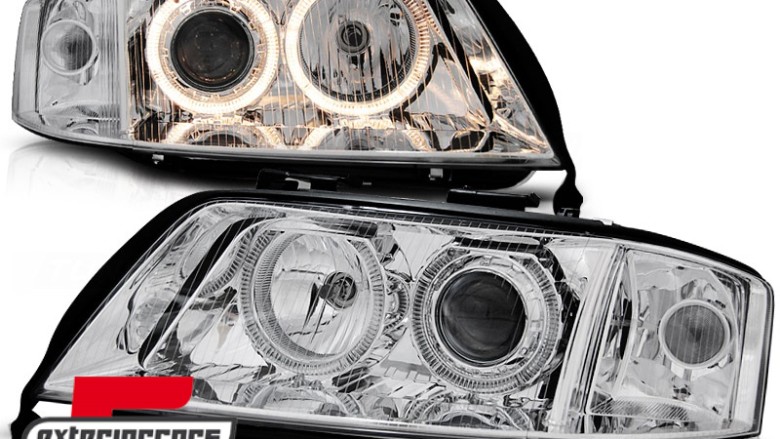 Prednja svjetla Angel Eyes Xenon (chrome) / Audi A6 4B C5 (05.1997-05.2001), LPAU79