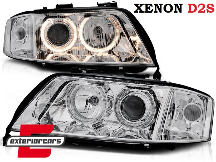 Prednja svjetla Angel Eyes Xenon (chrome) / Audi A6 4B C5 (2001-2004), LPAU83