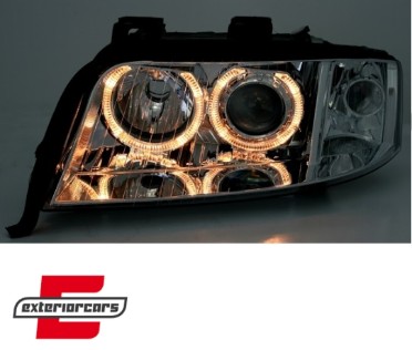 Prednja svjetla Angel Eyes Xenon (chrome) / Audi A6 4B C5 (2001-2004), LPAU83