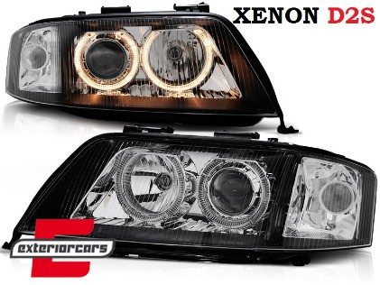 Prednja svjetla Angel Eyes Xenon (crna) / Audi A6 4B C5 (2001-2004), LPAU84