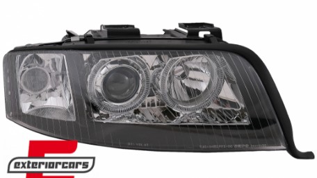 Prednja svjetla Angel Eyes Xenon (crna) / Audi A6 4B C5 (2001-2004), LPAU84