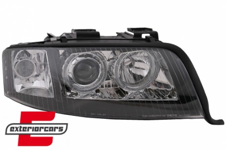 Prednja svjetla Angel Eyes Xenon (crna) / Audi A6 4B C5 (2001-2004), LPAU84