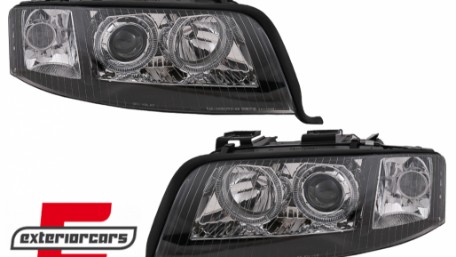 Prednja svjetla Angel Eyes Xenon (crna) / Audi A6 4B C5 (2001-2004), LPAU84
