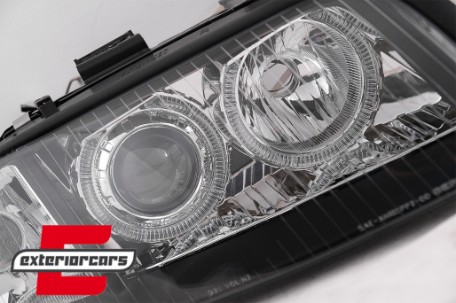 Prednja svjetla Angel Eyes Xenon (crna) / Audi A6 4B C5 (2001-2004), LPAU84