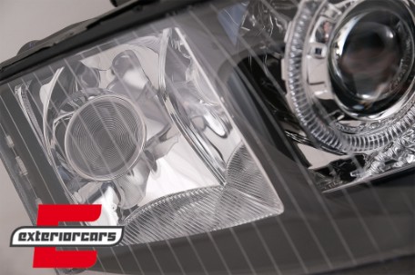 Prednja svjetla Angel Eyes Xenon (crna) / Audi A6 4B C5 (2001-2004), LPAU84
