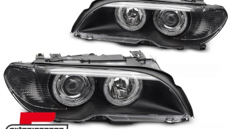 Prednja svjetla Angel Eyes Xenon (crna) / BMW serije 3 E46 Coupe Cabrio (2003-2006), LPBMP2