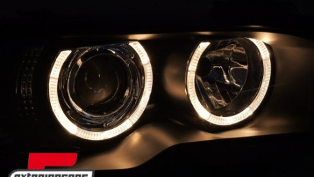 Prednja svjetla Angel Eyes Xenon (crna) / BMW serije 3 E46 Coupe Cabrio (2003-2006), LPBMP2