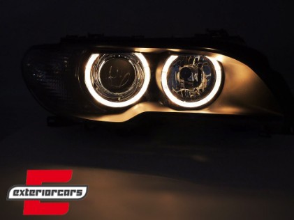 Prednja svjetla Angel Eyes Xenon (crna) / BMW serije 3 E46 Coupe Cabrio (2003-2006), LPBMP2