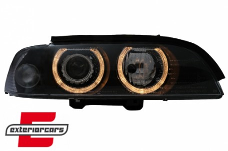 Prednja svjetla Angel Eyes Xenon (crna) / BMW serije 5 E39 (09.1995-06.2003), LPBM07