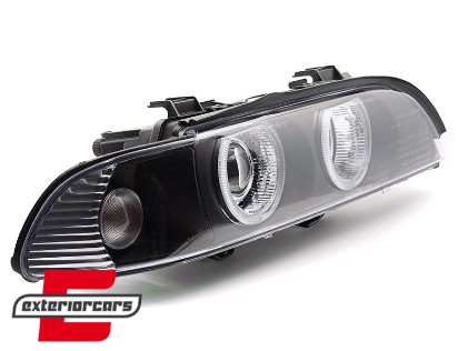 Prednja svjetla Angel Eyes Xenon (crna) / BMW serije 5 E39 LCI (2000-06.2003), LPBMO7