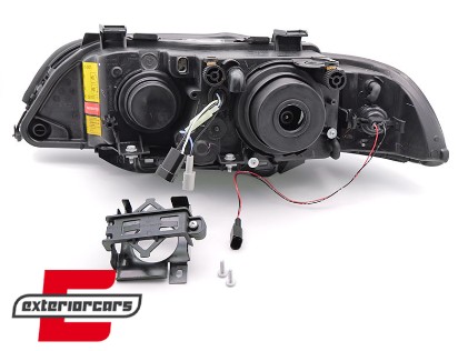 Prednja svjetla Angel Eyes Xenon (crna) / BMW serije 5 E39 LCI (2000-06.2003), LPBMO7